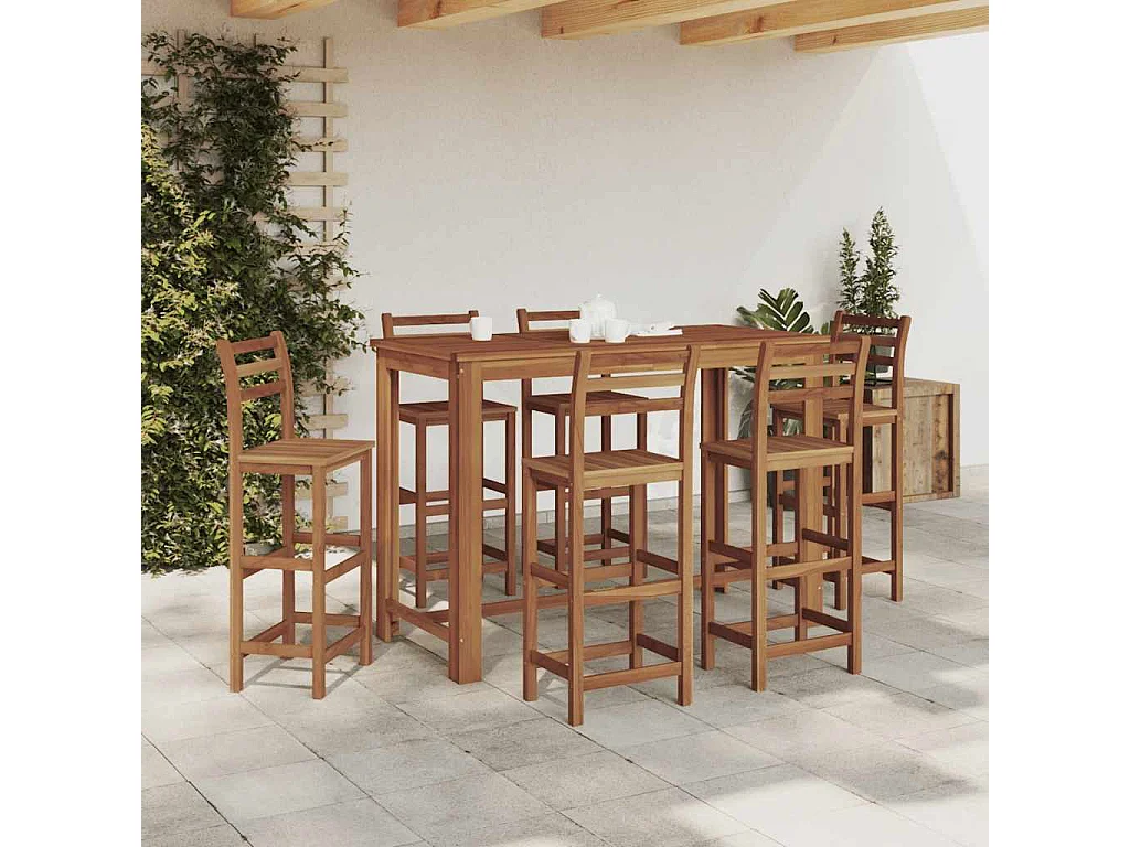 Table de bar Bois d'acacia massif 150x70x105 cm