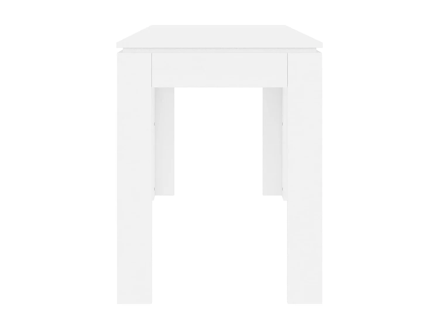 Mesa de jantar 120x60x76 cm contraplacado branco