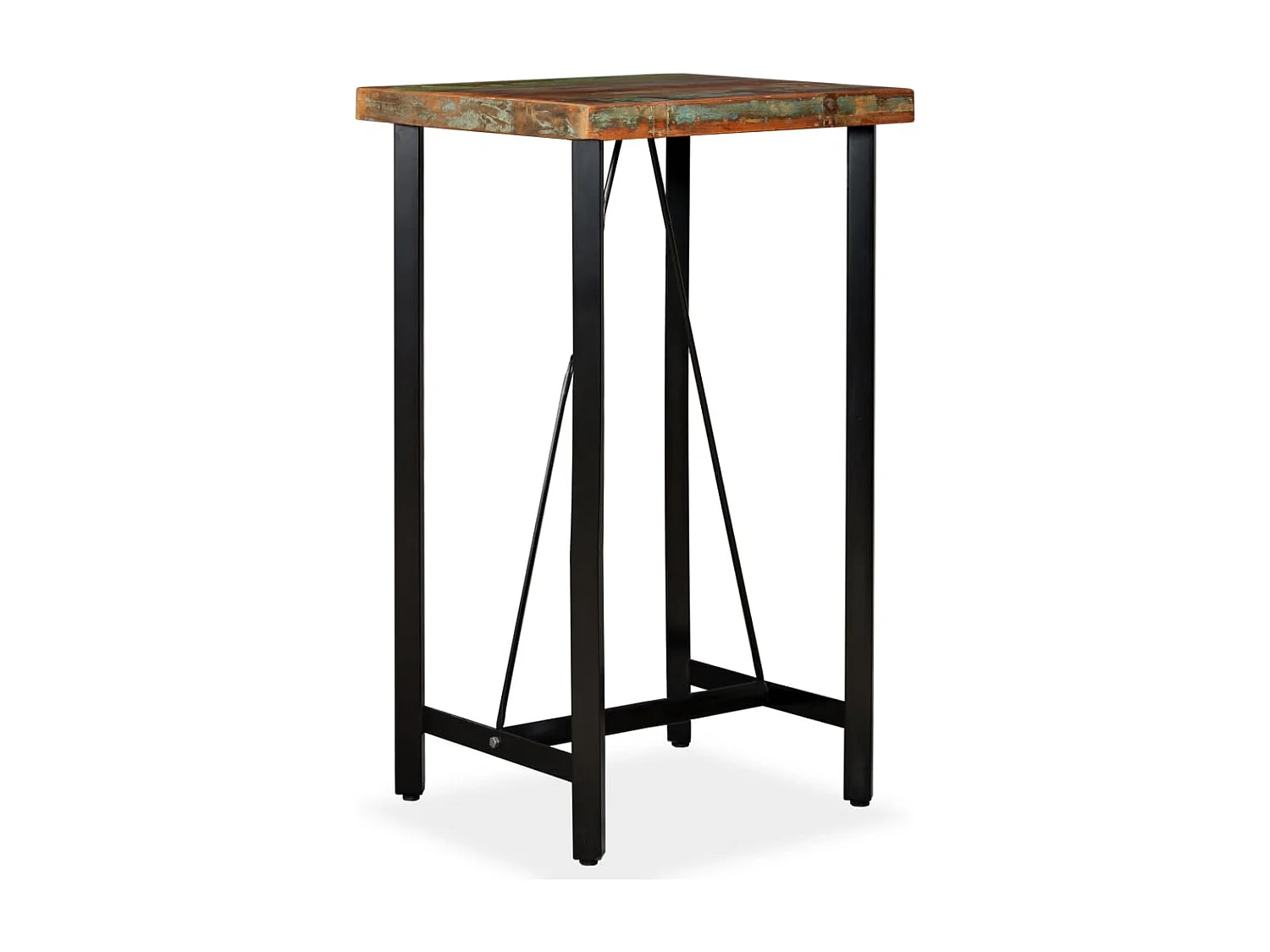 Table de bar Bois de récupération massif 60x60x107 cm