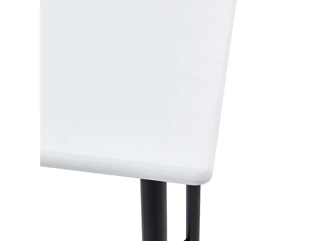 Mesa alta de cocina MDF blanco 60x60x111 cm