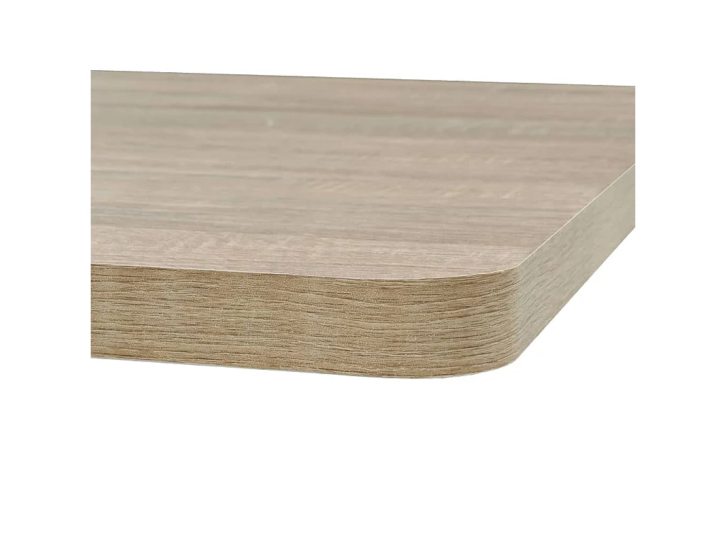 Table de bistro MDF et acier Carré 80x80x75 cm Couleur de chêne