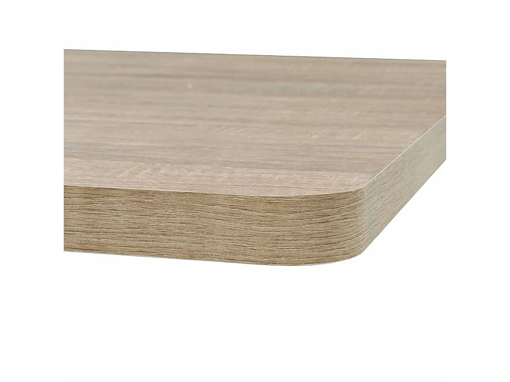 Table de bistro MDF et acier Carré 80x80x75 cm Couleur de chêne