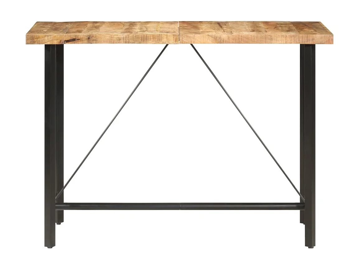 Table de bar 150x70x107 cm Bois de manguier brut