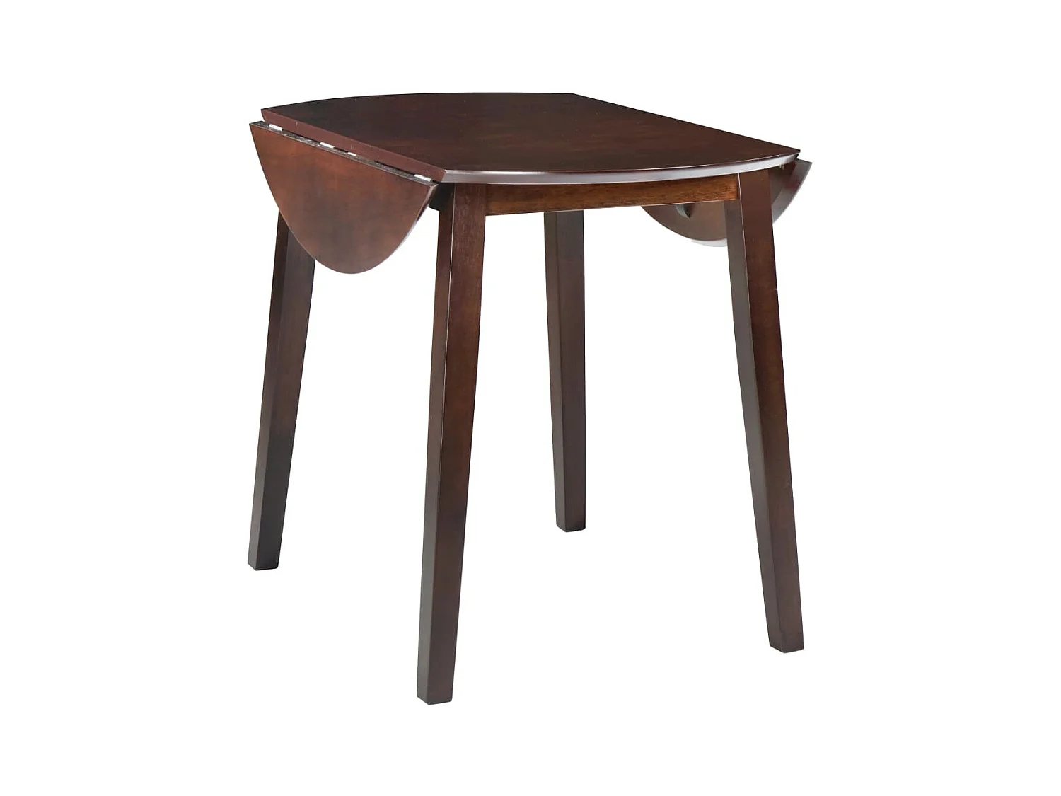 Table de salle à manger ronde à abattant MDF Marron