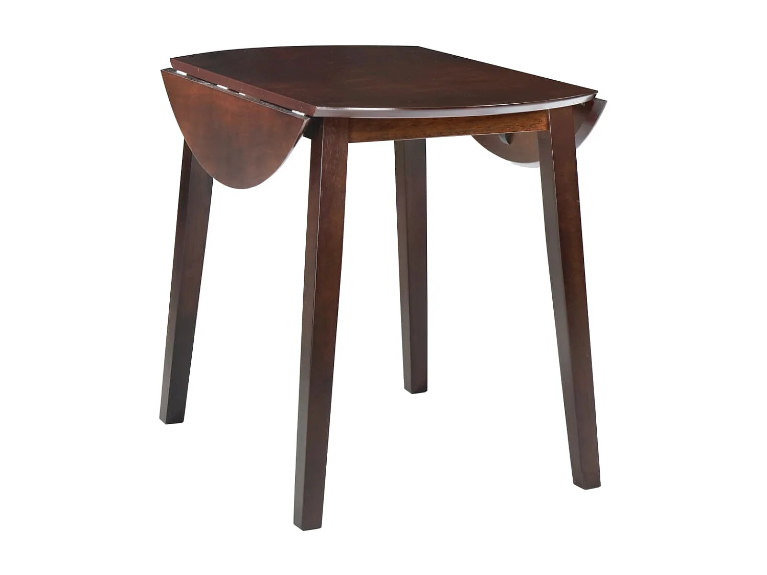 Table de salle à manger ronde à abattant MDF Marron