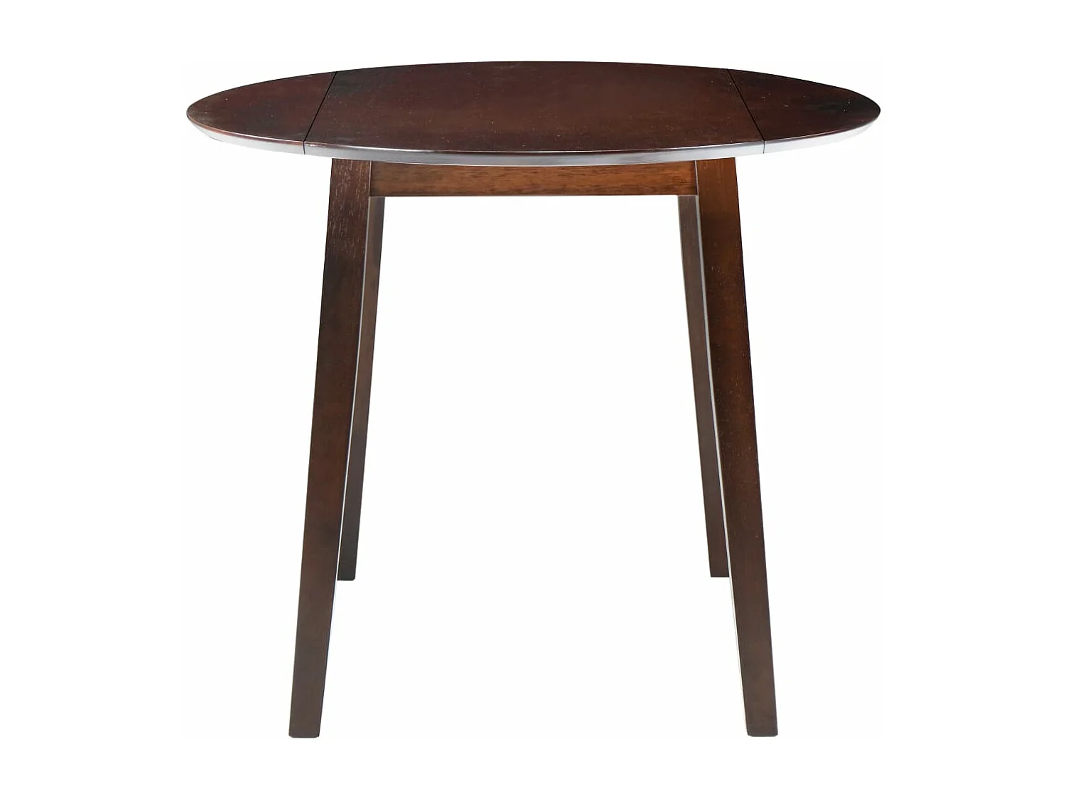 Table de salle à manger ronde à abattant MDF Marron