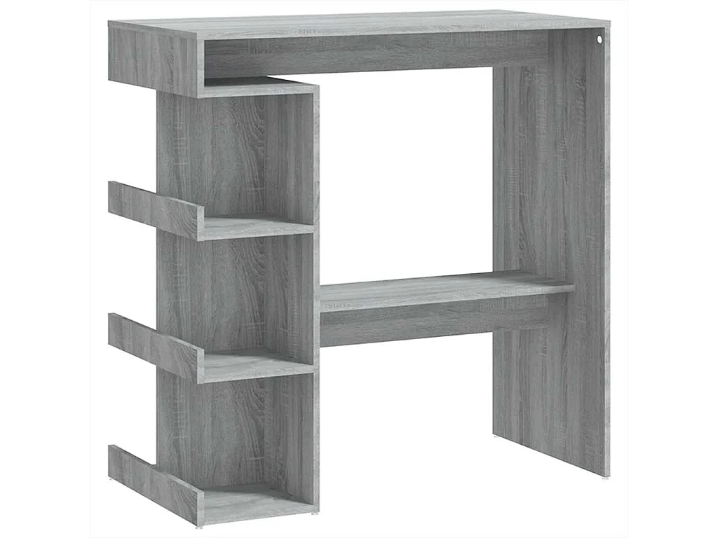 Bartafel met opbergrek 100x50x101,5 cm grijs sonoma
