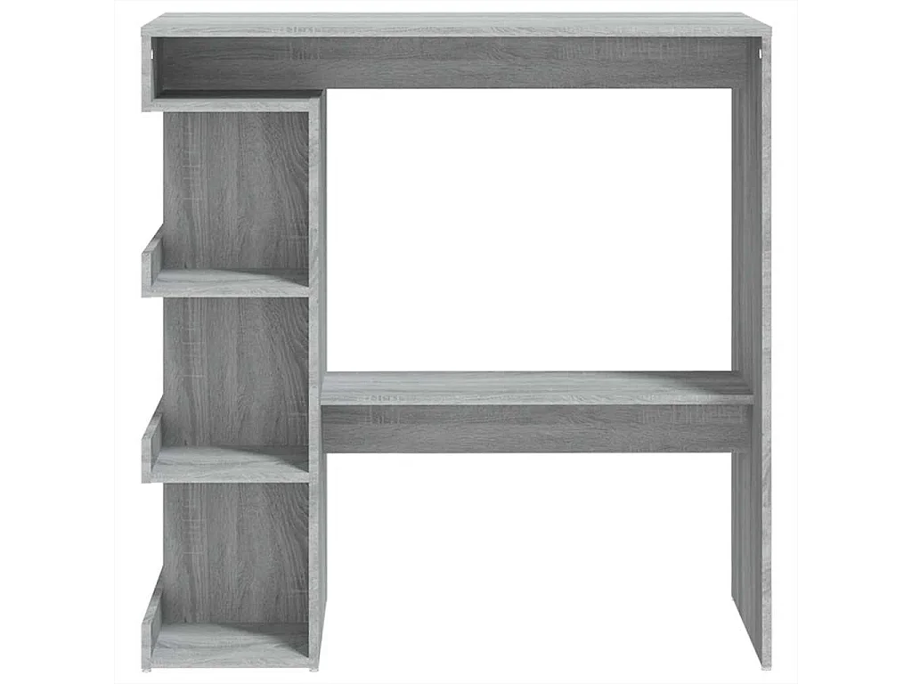 Bartafel met opbergrek 100x50x101,5 cm grijs sonoma