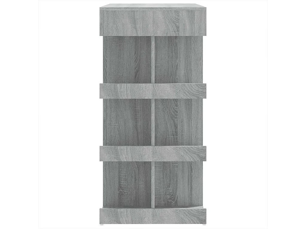 Bartafel met opbergrek 100x50x101,5 cm grijs sonoma