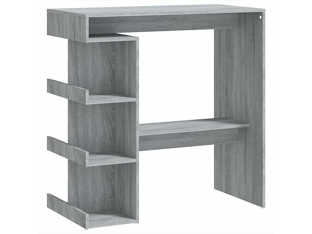 Table de bar et étagère de rangement Sonoma gris 100x50x101,5cm