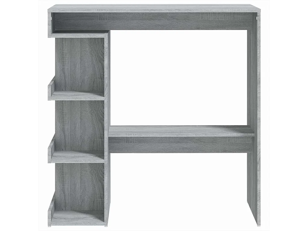 Table de bar et étagère de rangement Sonoma gris 100x50x101,5cm