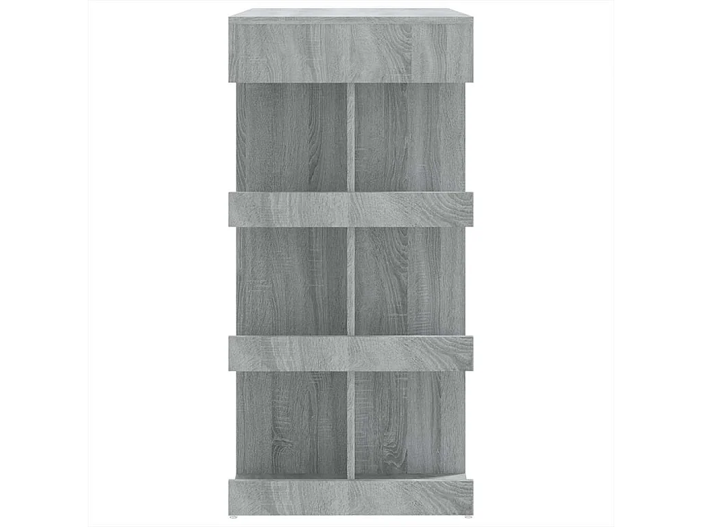 Table de bar et étagère de rangement Sonoma gris 100x50x101,5cm