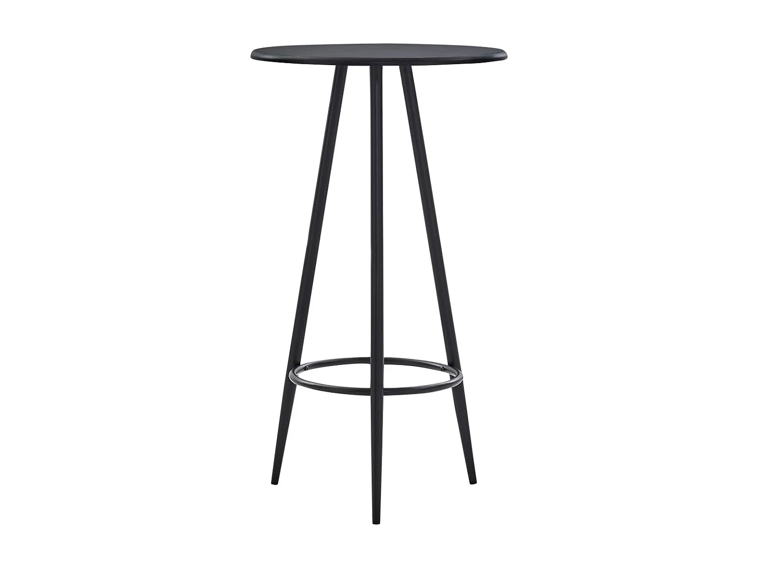 Bartisch Schwarz 60×107,5 cm MDF