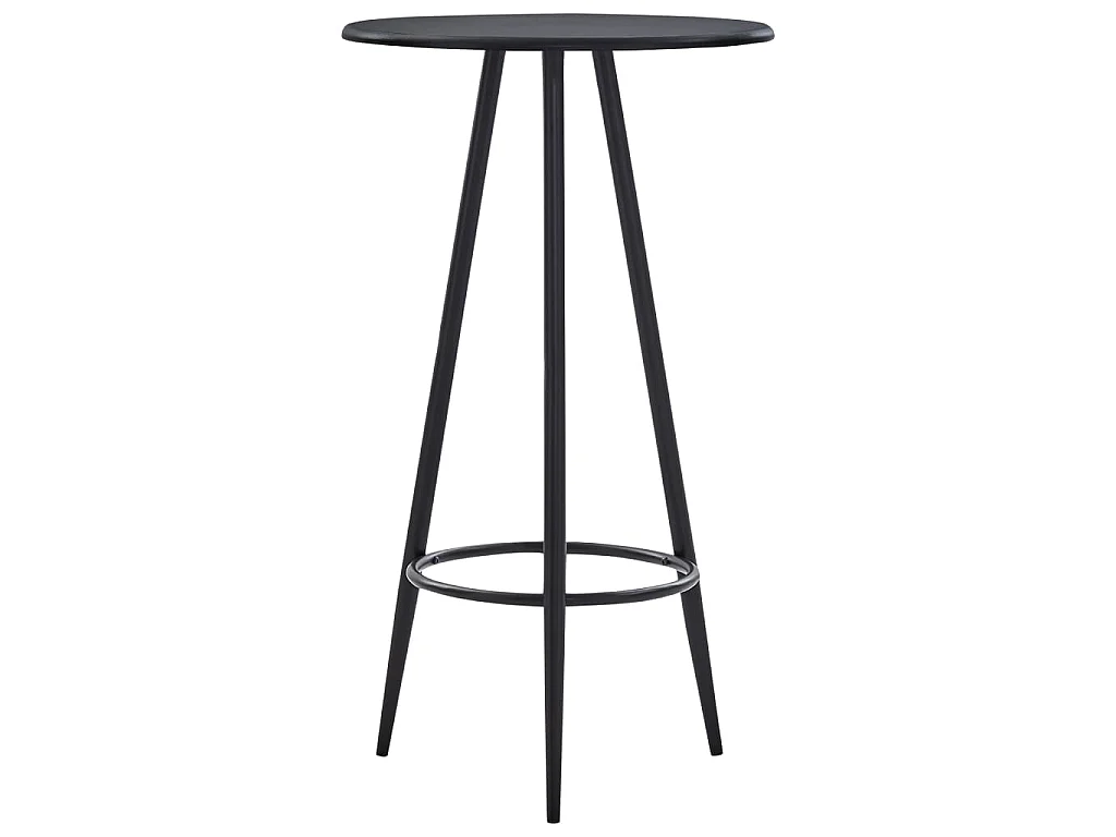 Bartafel 60x107,5 cm MDF zwart