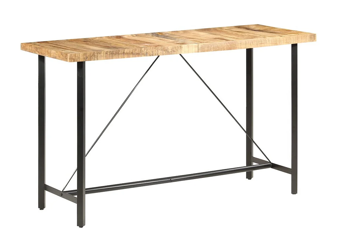 Bartisch 180x70x107 cm Raues Mangoholz