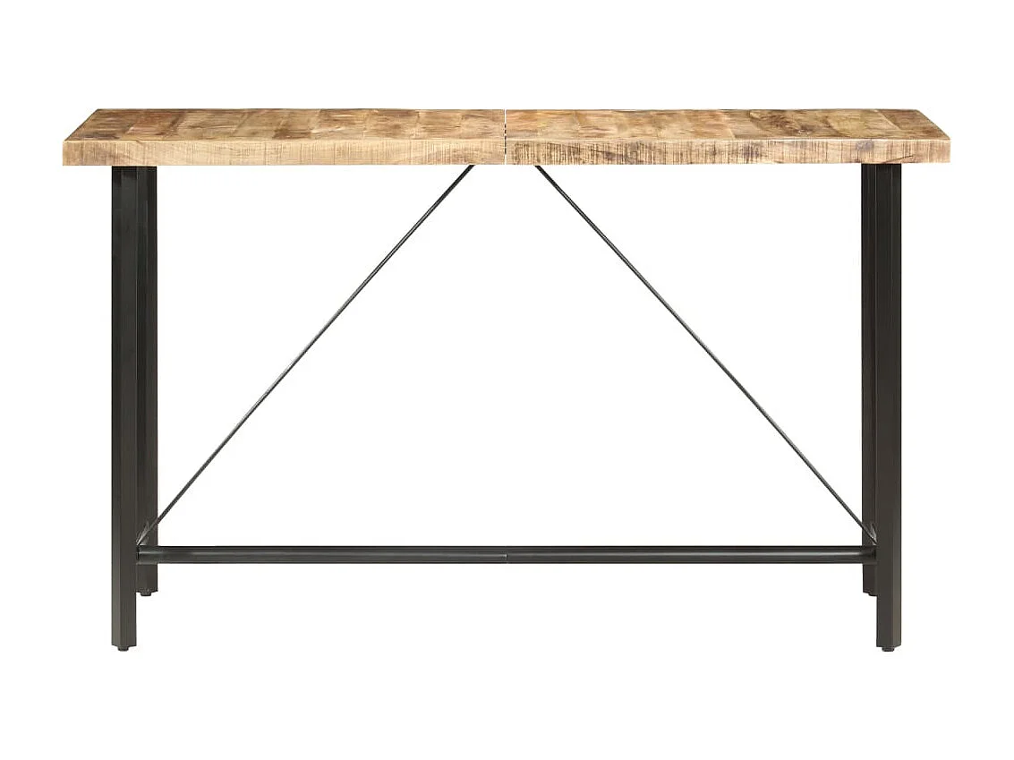 Bartisch 180x70x107 cm Raues Mangoholz