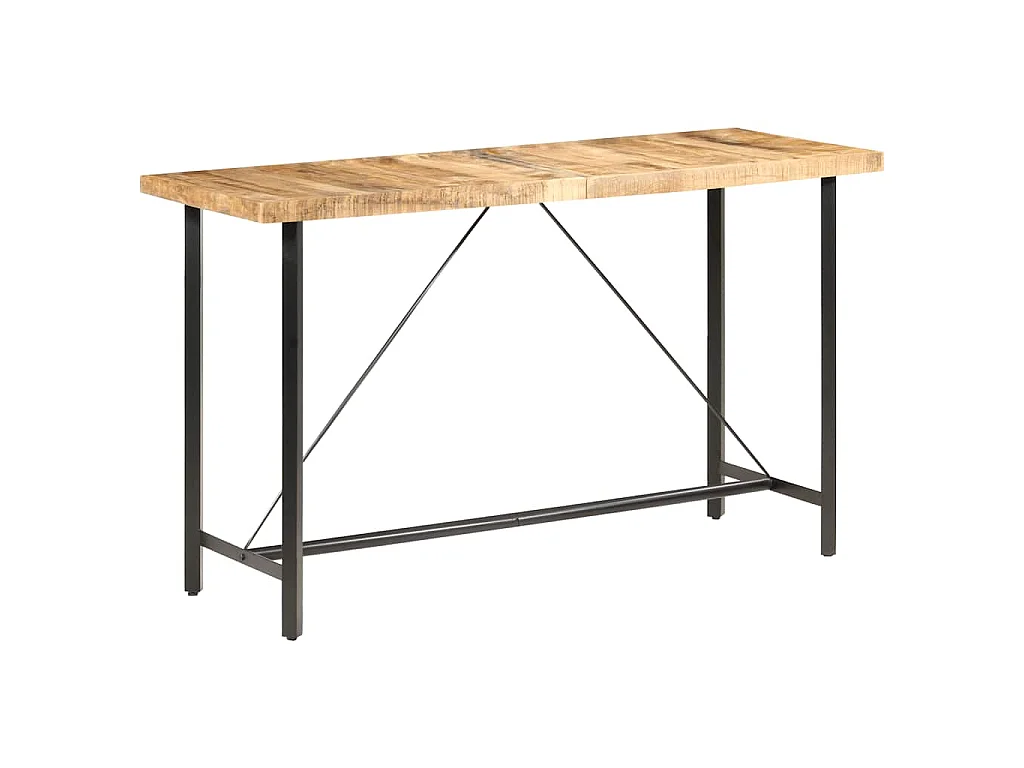 Table de bar 180x70x107 cm Bois de manguier brut