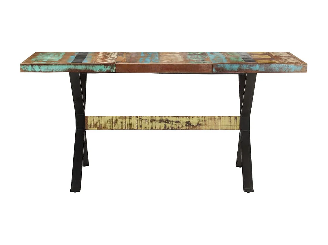 Tavolo da Pranzo 160x80x76 cm in Legno Massello di Recupero
