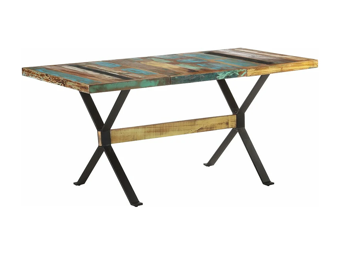 Tavolo da Pranzo 160x80x76 cm in Legno Massello di Recupero