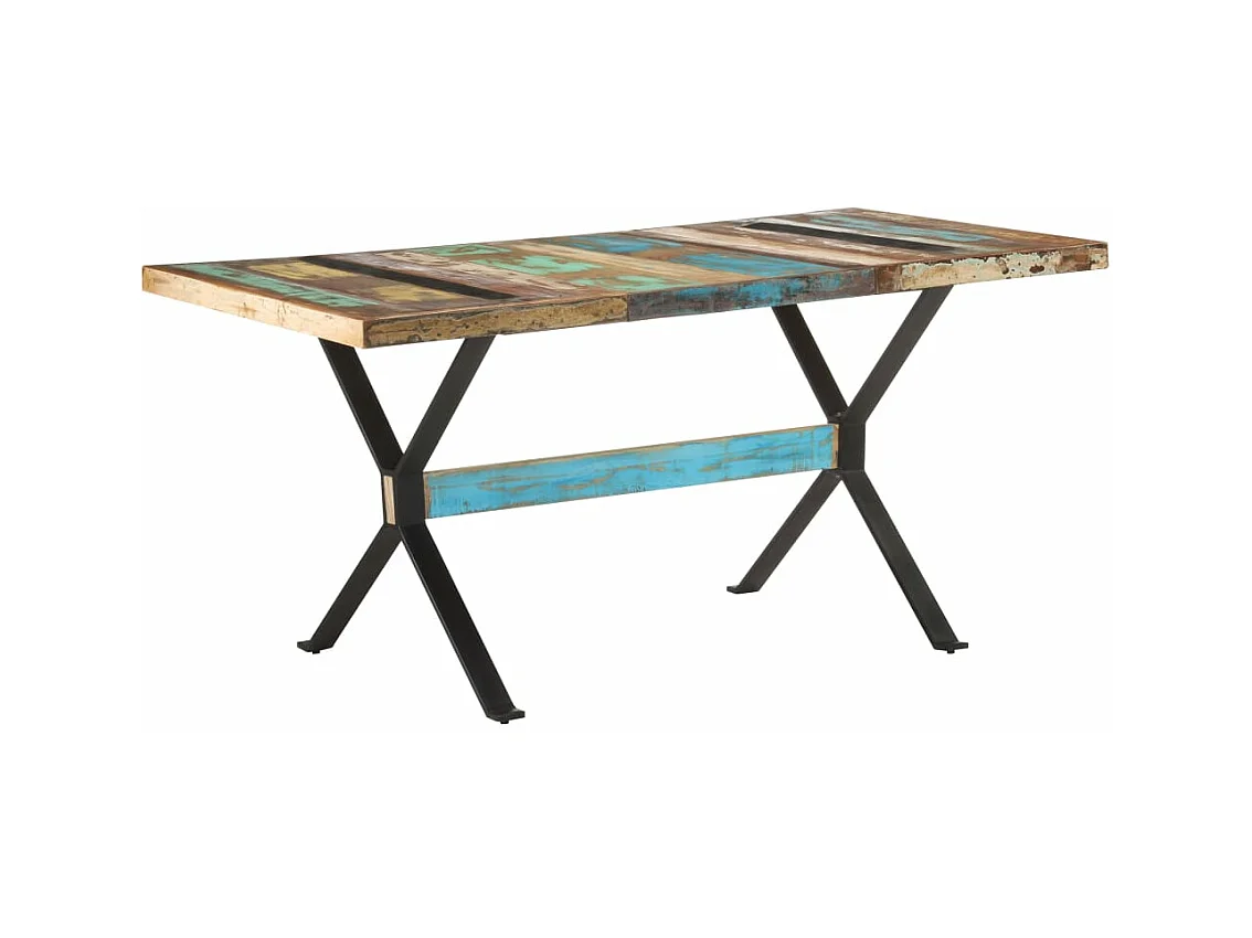 Table de salle à manger 160x80x76cm Bois de récupération massif