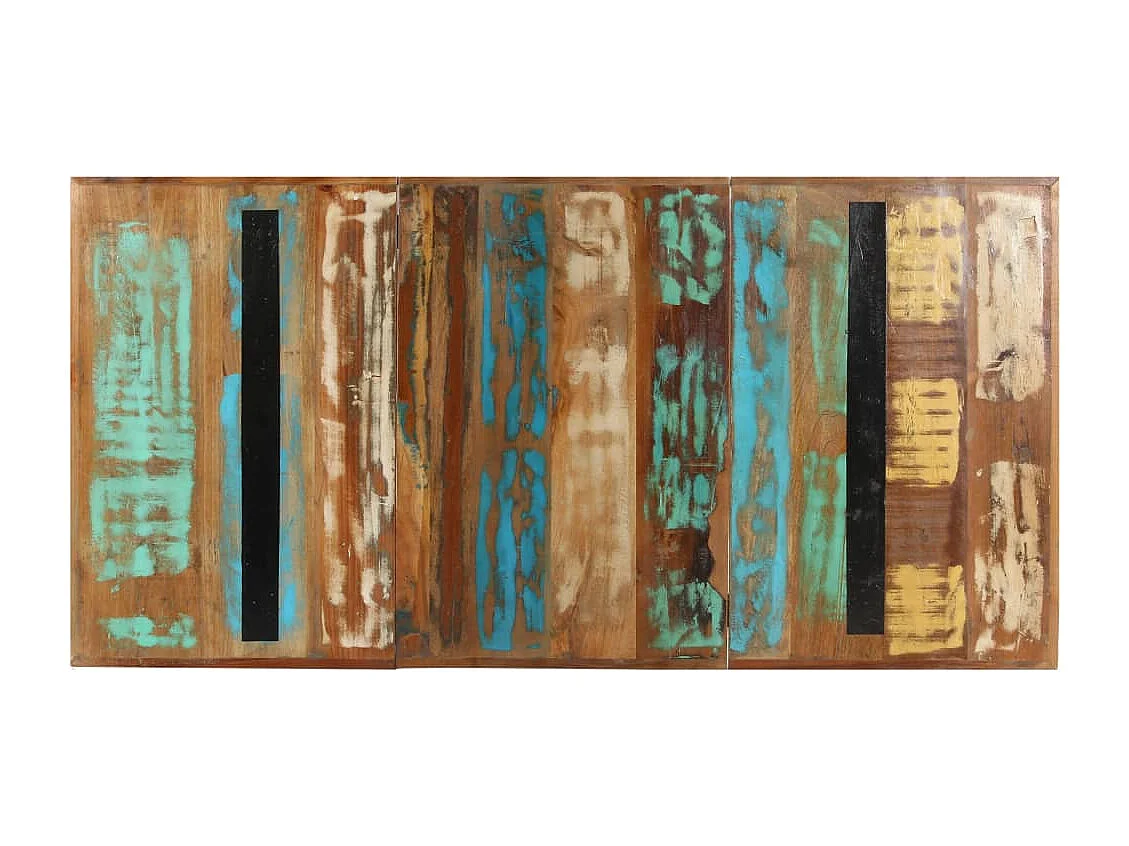 Mesa de comedor de madera maciza reciclada 160x80x76 cm
