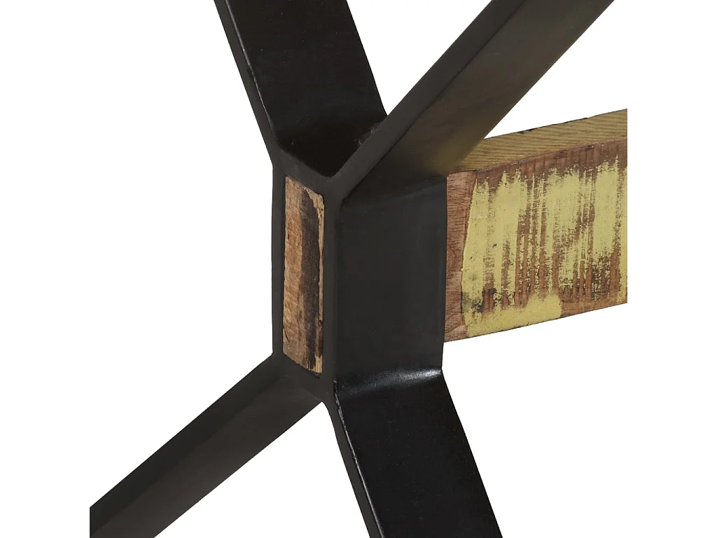 Mesa de comedor de madera maciza reciclada 160x80x76 cm