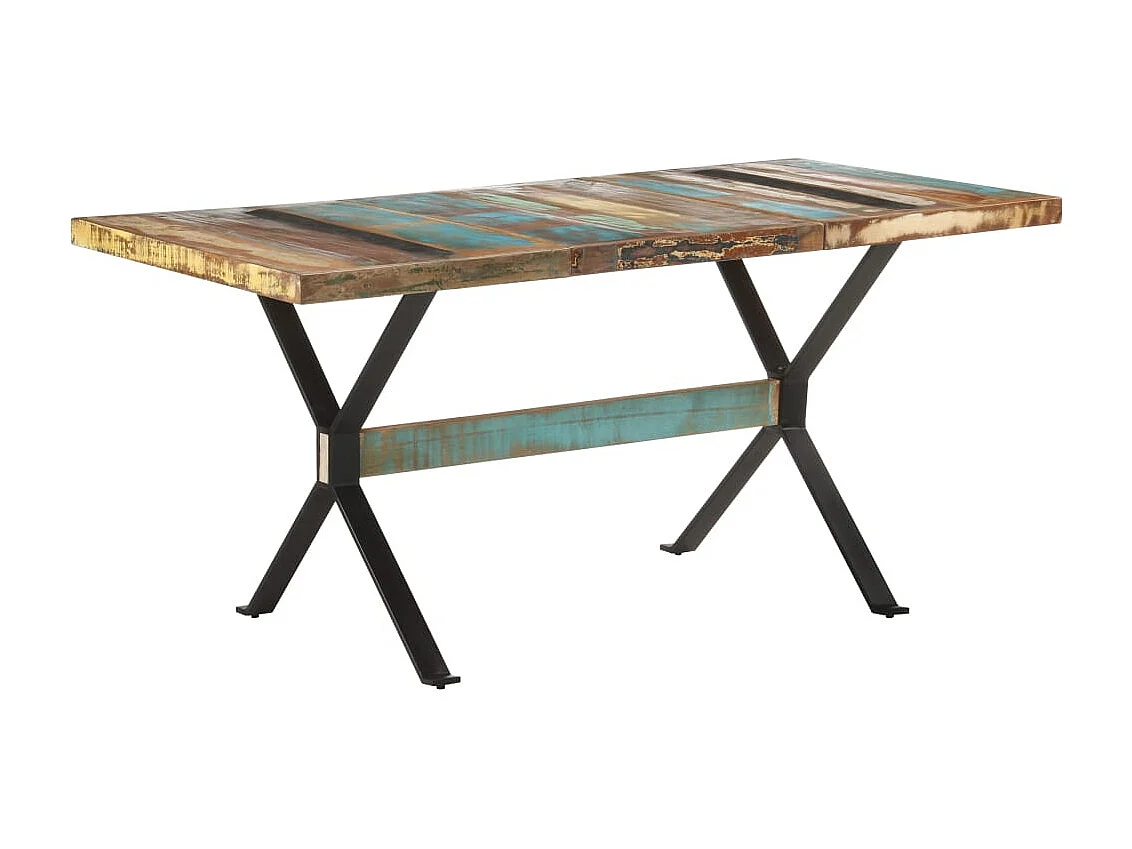Tavolo da Pranzo 160x80x76 cm in Legno Massello di Recupero