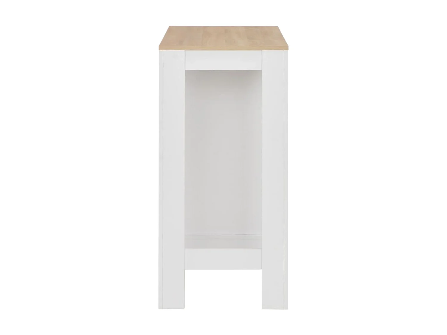 Table de bar avec étagère Blanc 110x50x103 cm