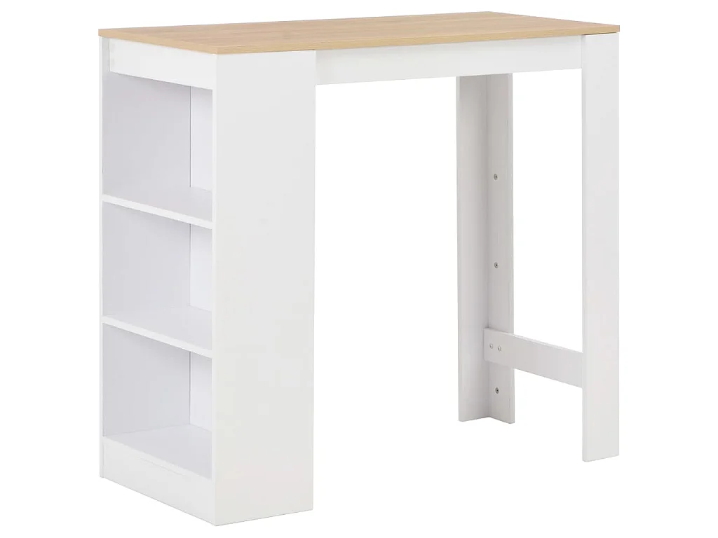 Bartafel met schap 110x50x103 cm wit