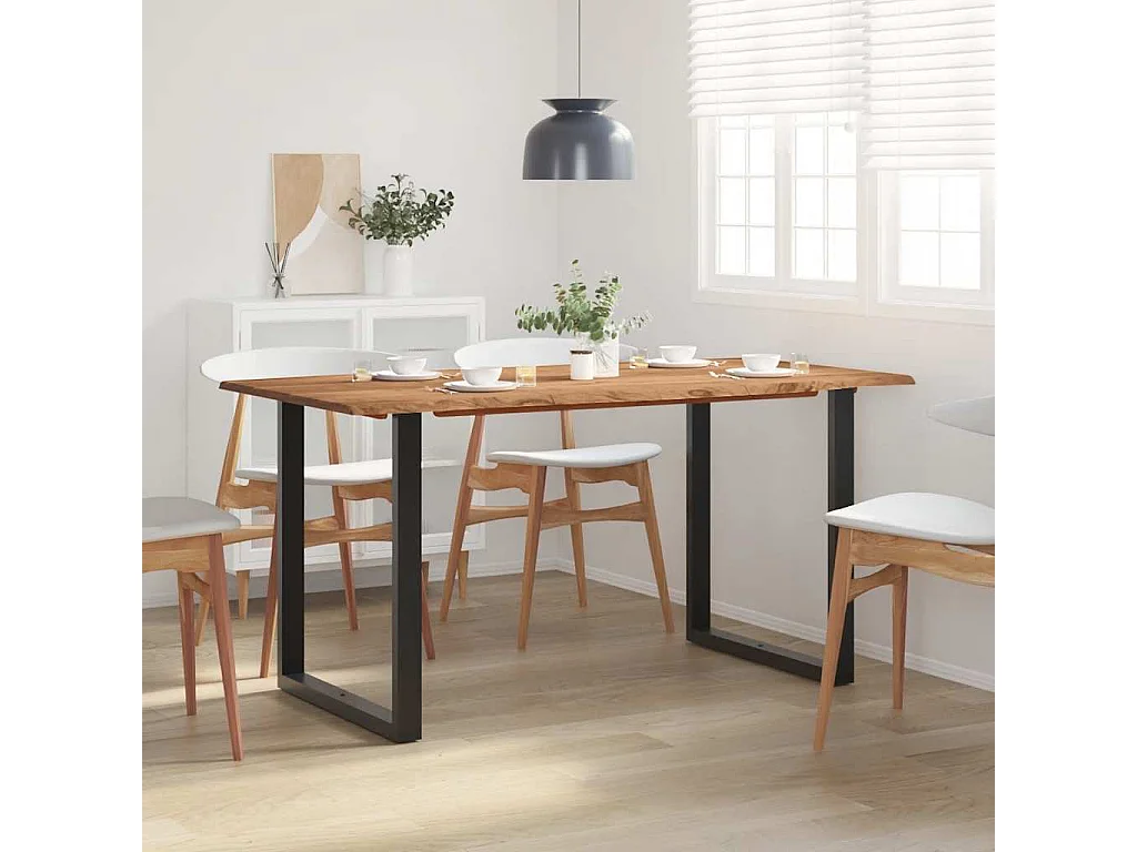 Eettafel 154x80x76 cm massief acaciahout