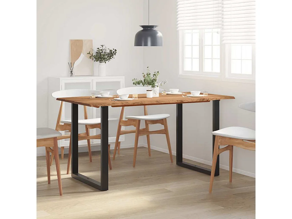 Esstisch 154x80x76 cm Massivholz Akazie