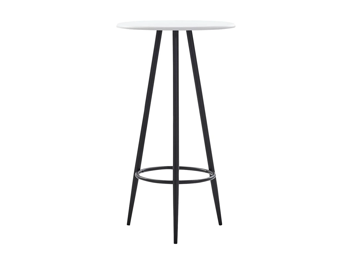 Bartisch Weiß 60×107,5 cm MDF