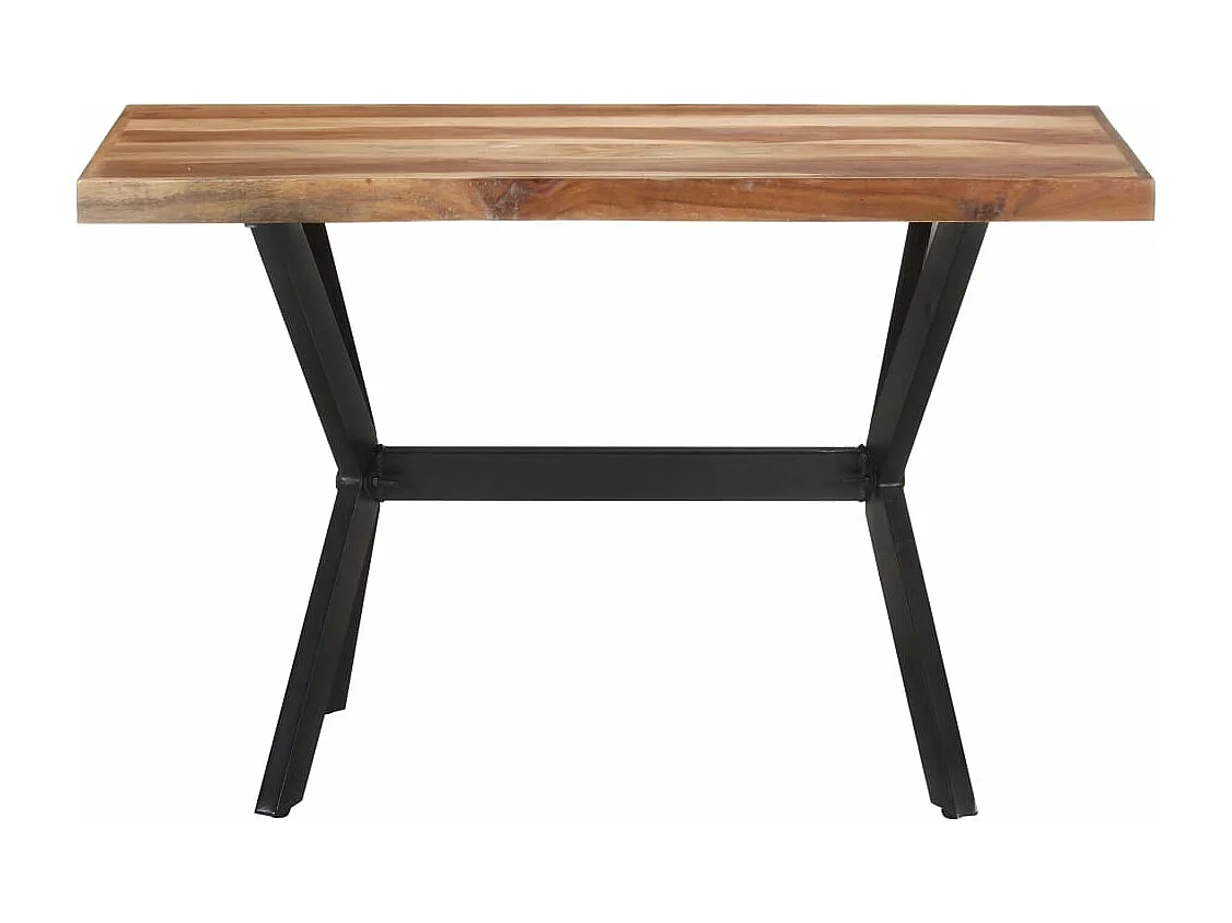 Eettafel 120x60x75 cm massief hout met honingkleurige afwerking