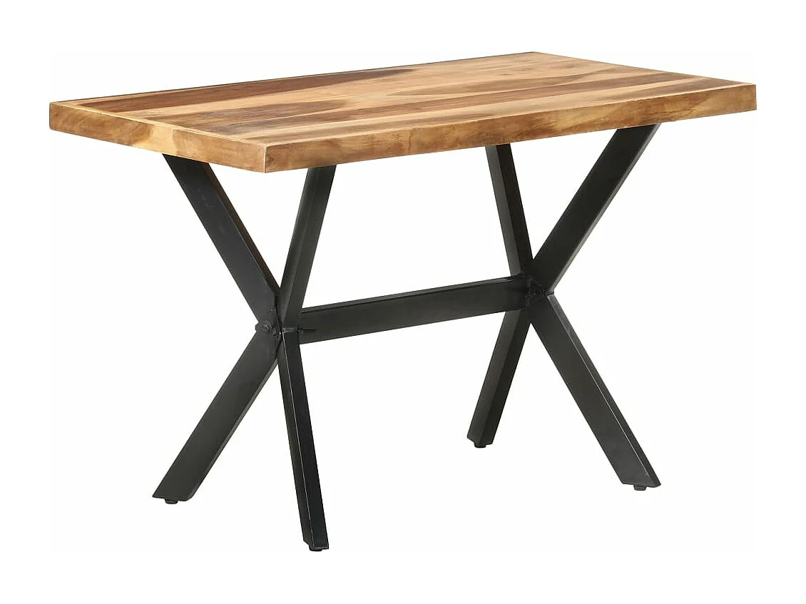 Eettafel 120x60x75 cm massief hout met honingkleurige afwerking