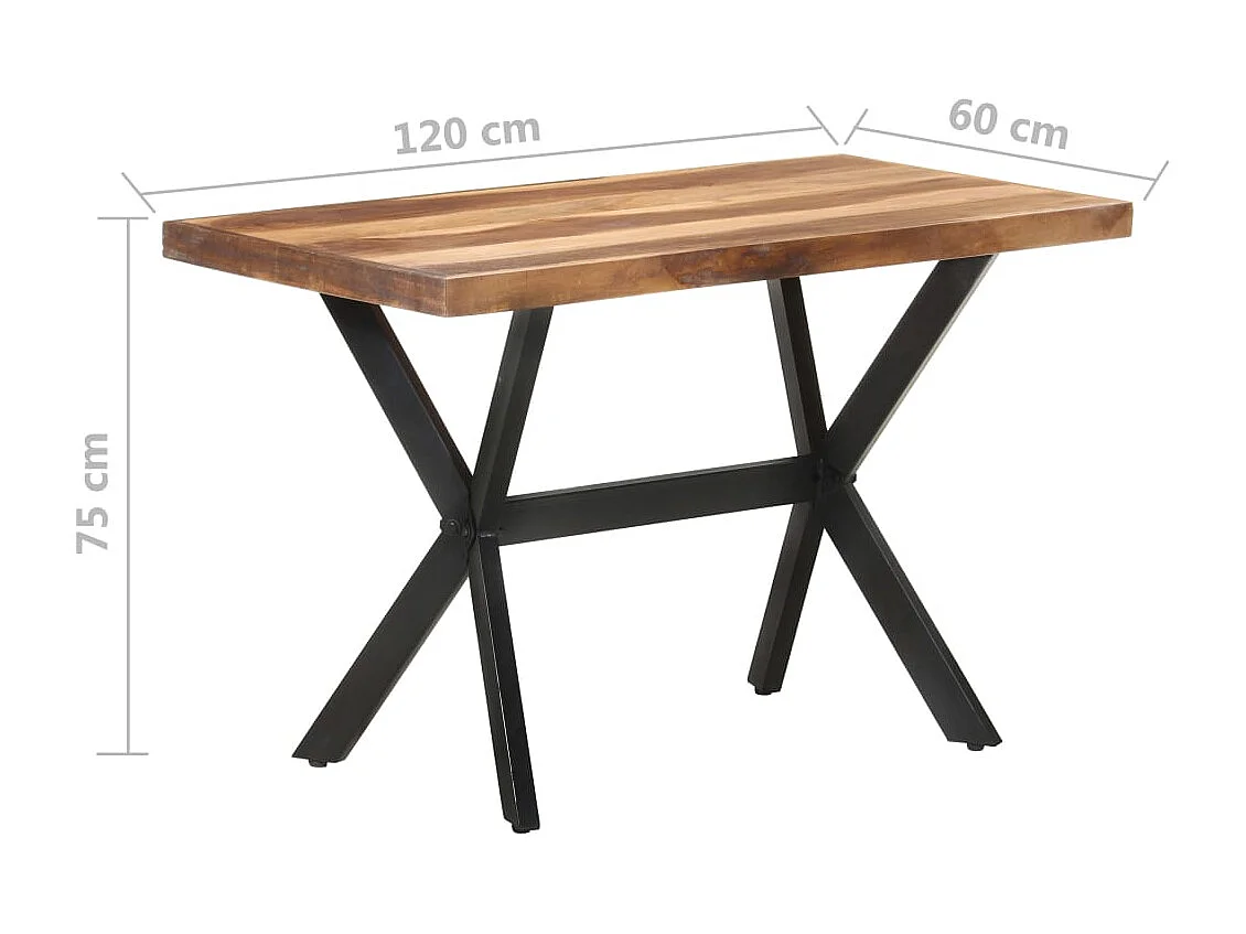 Table de salle à manger 120x60x75 cm Bois avec finition miel