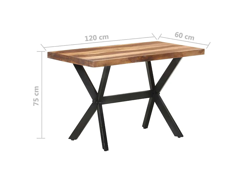 Table de salle à manger 120x60x75 cm Bois avec finition miel