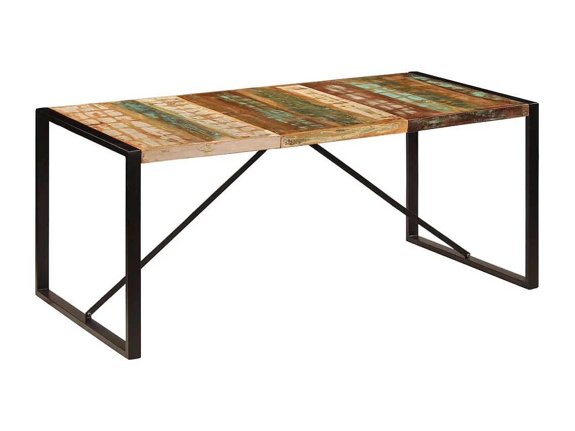 Eettafel 180x90x75 cm massief gerecycled hout