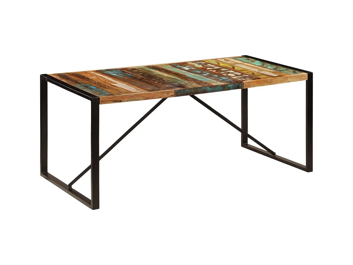 Table de salle à manger 180x90x75 cm Bois de récupération