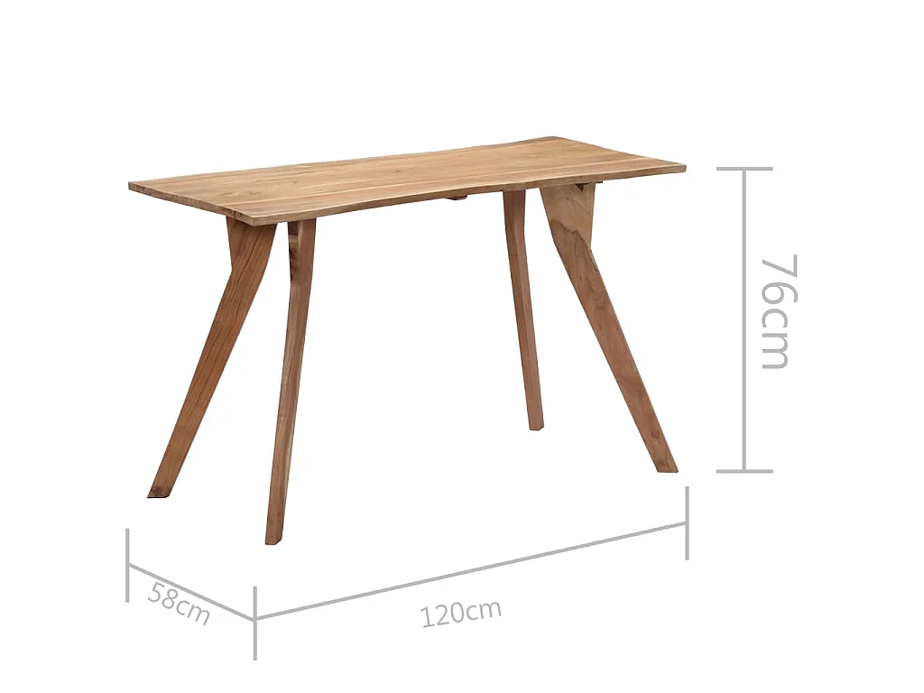 Esstisch 120 x 58 x 76 cm Massivholz Akazie
