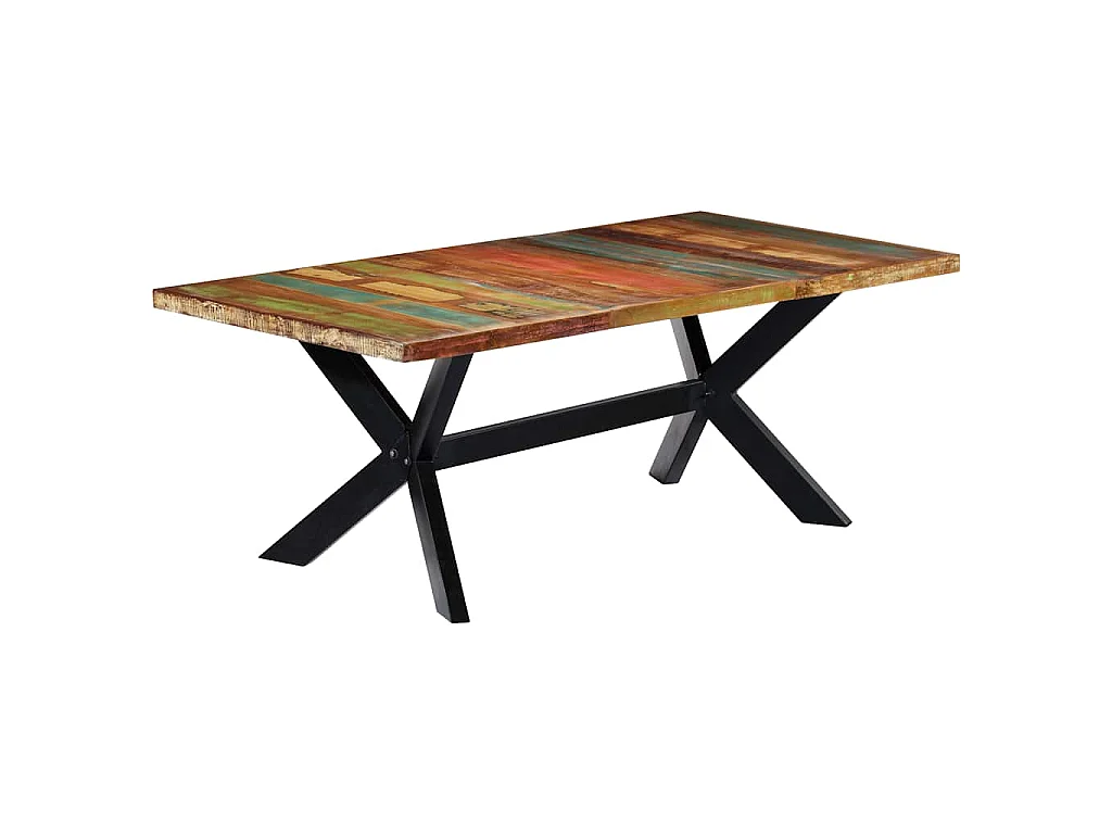 Eettafel 200x100x75 cm massief gerecycled hout