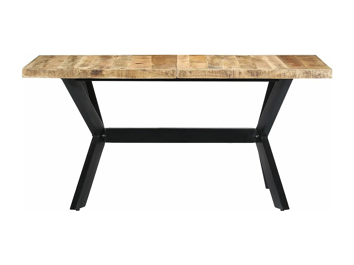 Eettafel 140x70x75 cm massief ruw mangohout