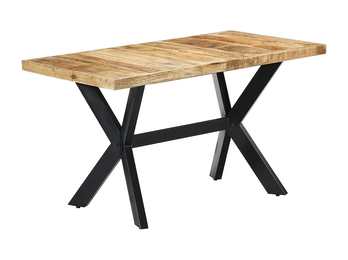 Table à manger 140x70x75 cm Bois de manguier massif brut