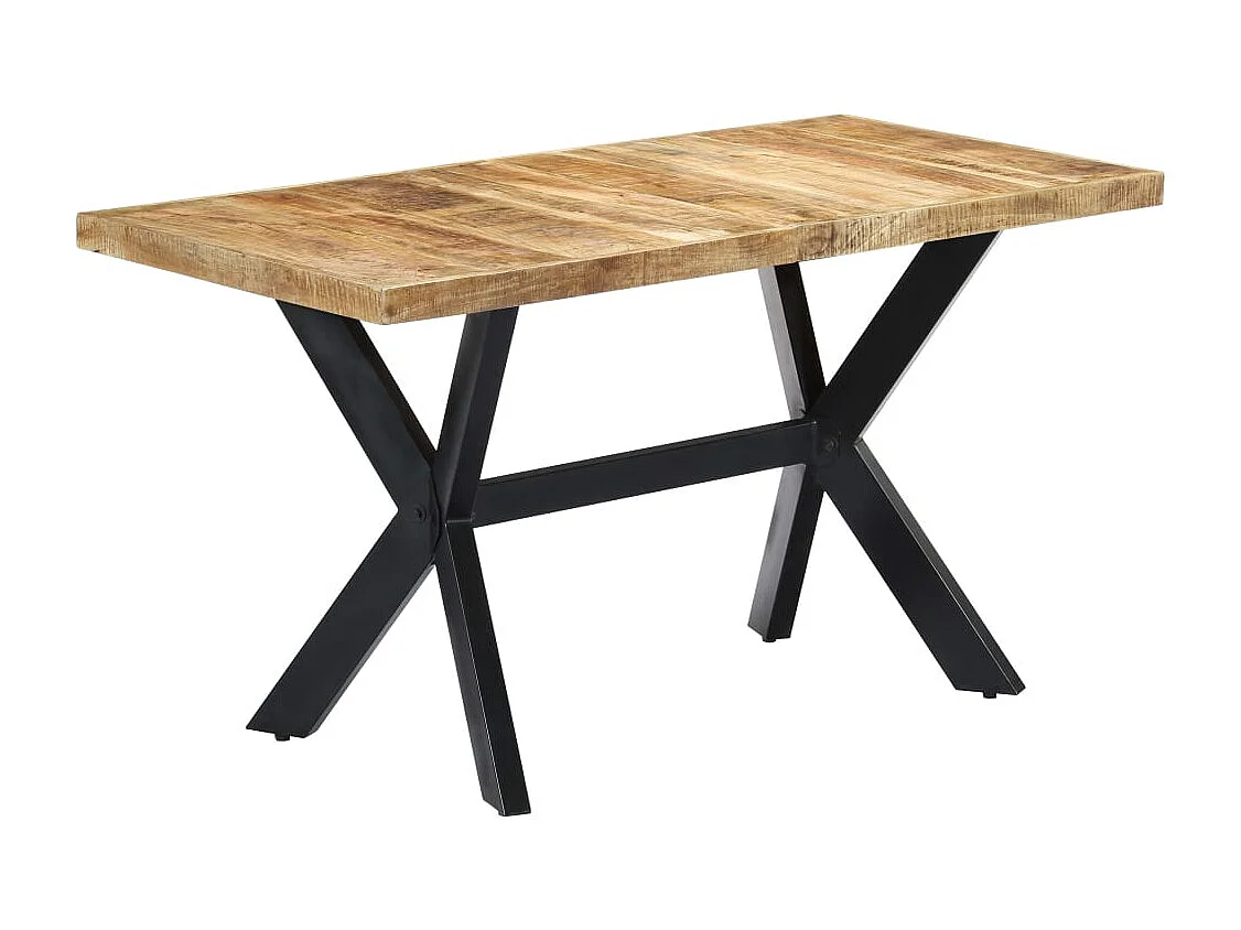 Table à manger 140x70x75 cm Bois de manguier massif brut