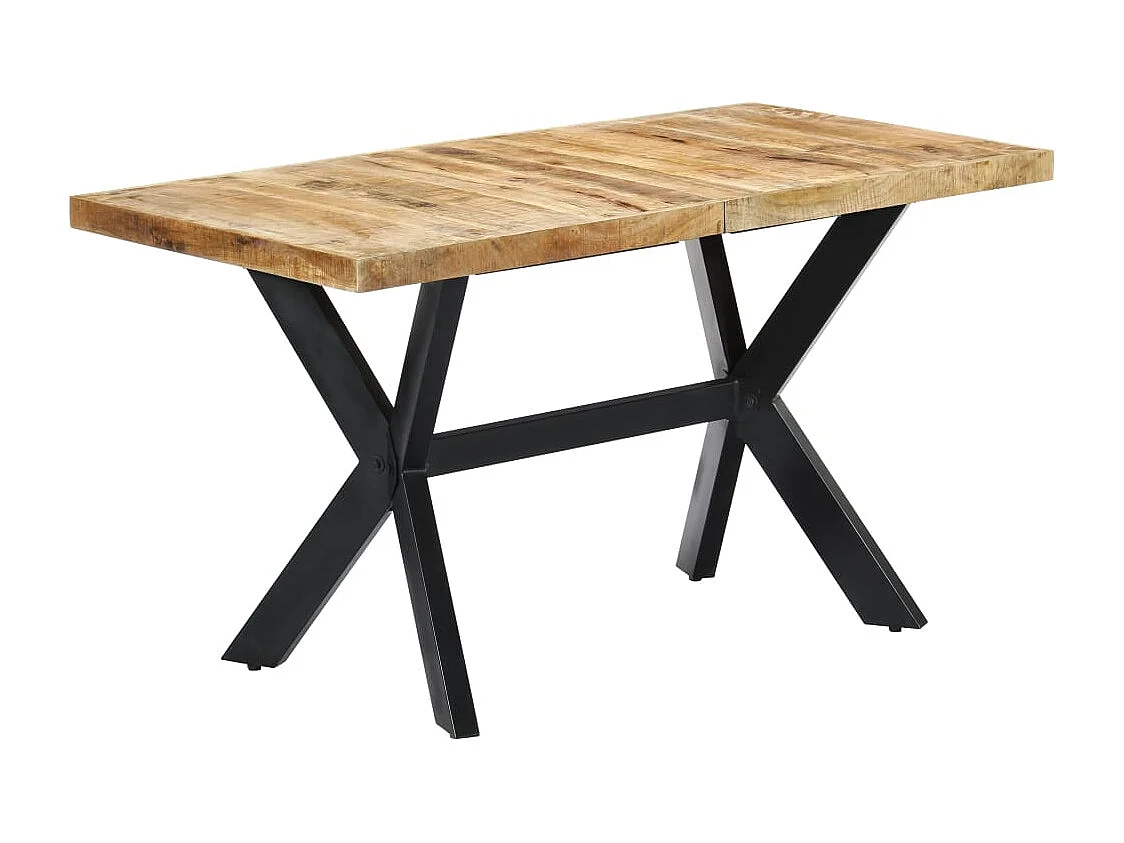 Table à manger 140x70x75 cm Bois de manguier massif brut