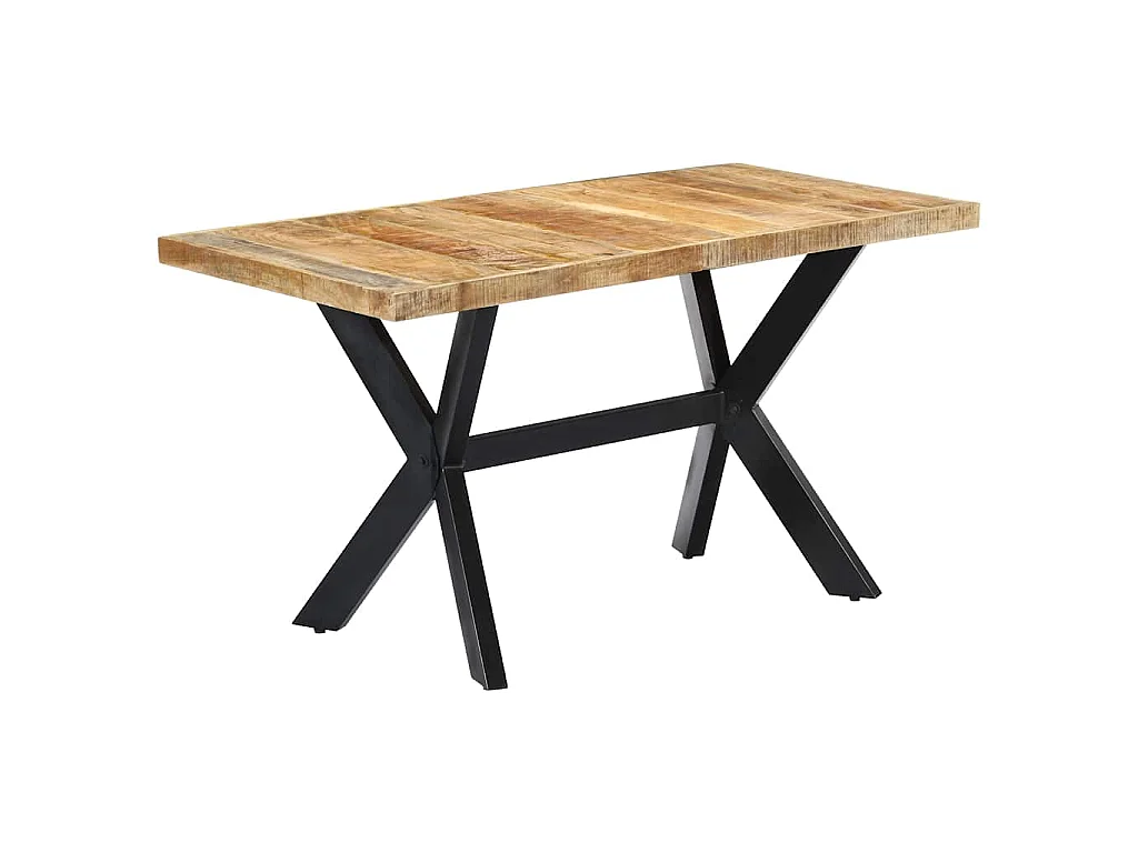 Table à manger 140x70x75 cm Bois de manguier massif brut