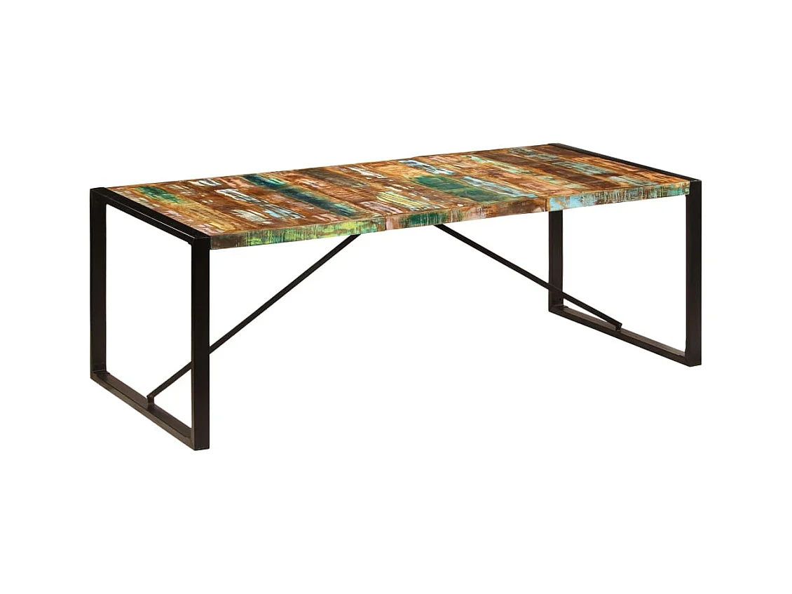 Eettafel 220x100x75 cm massief gerecycled hout