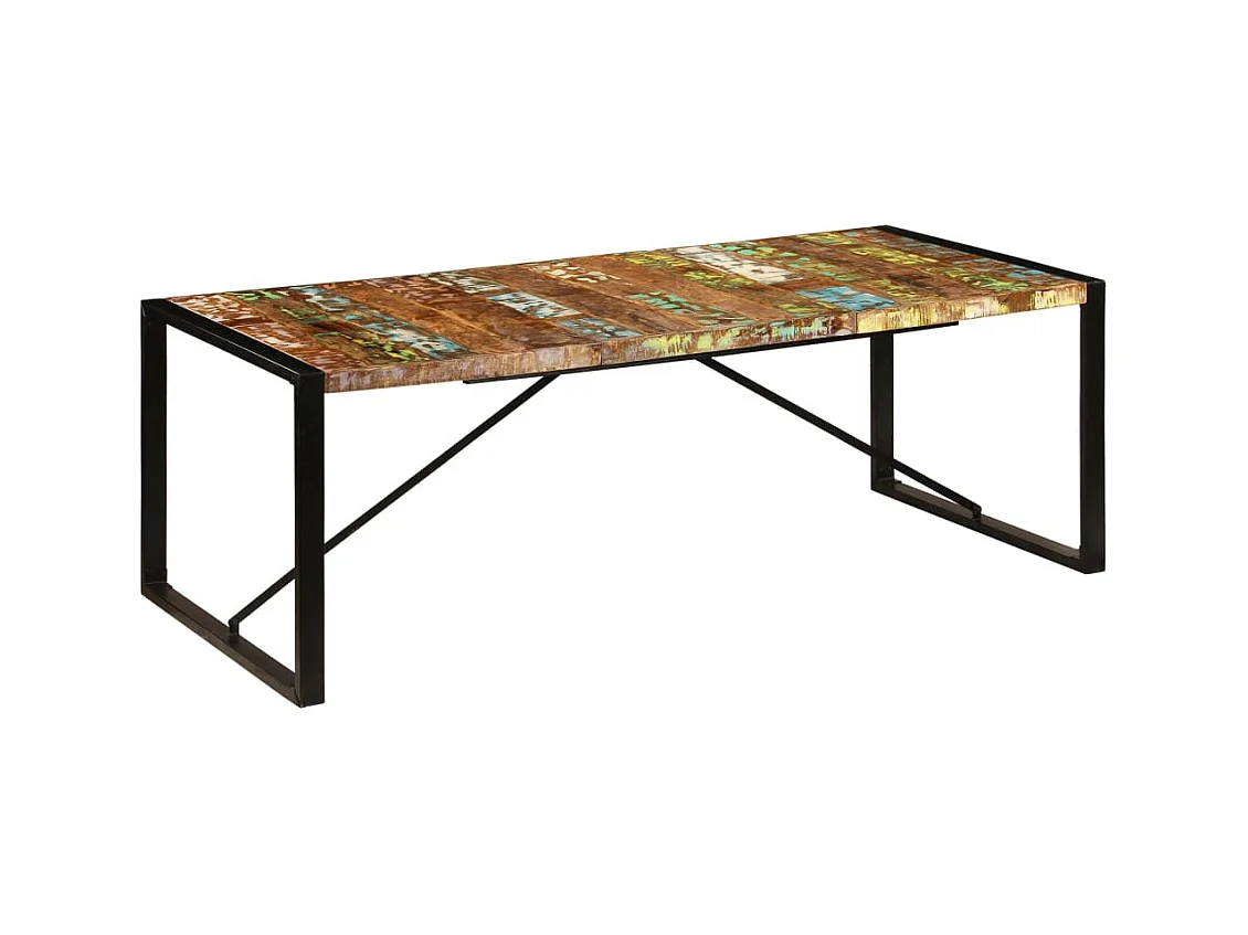 Eettafel 220x100x75 cm massief gerecycled hout