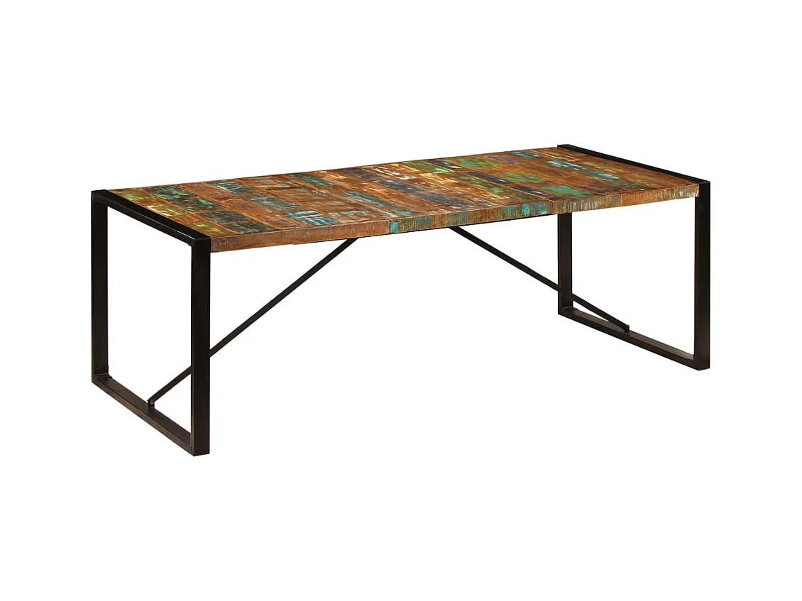 Eettafel 220x100x75 cm massief gerecycled hout
