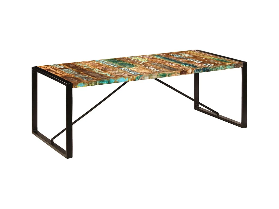 Eettafel 220x100x75 cm massief gerecycled hout