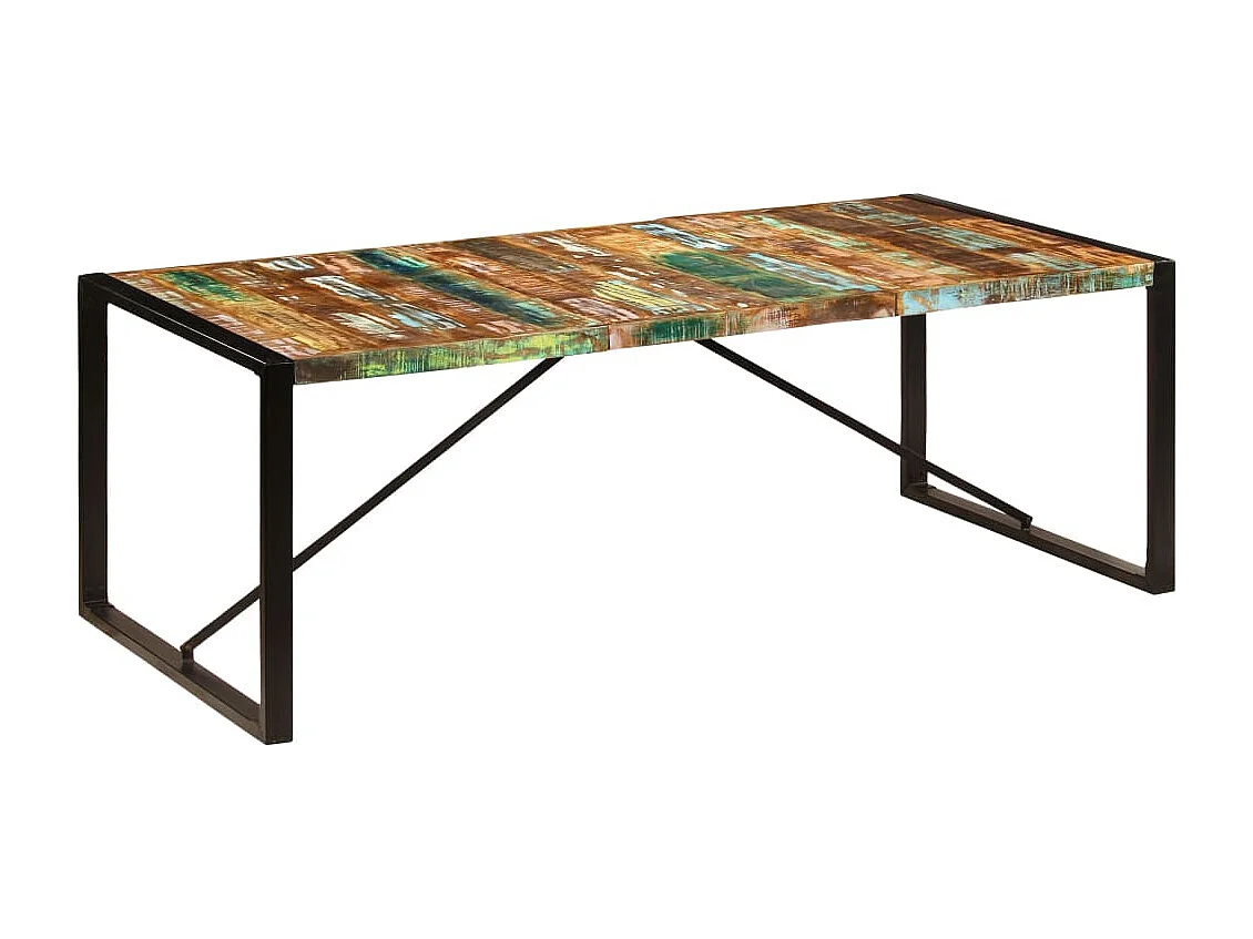 Eettafel 220x100x75 cm massief gerecycled hout